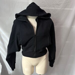 Lululemon athletica Black Scuba Cropped Hoodie Jacket 4 Like New
